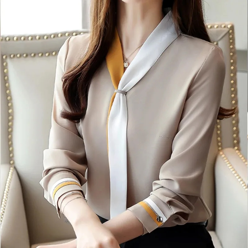 Silk Blouse - Blusas de chiffon vintage de manga