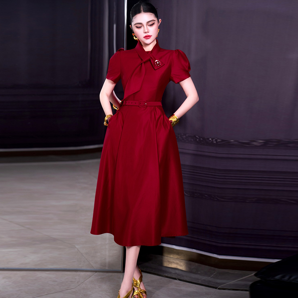 Vestido Feminino Vermelho ZJYT - Women'S Red Formal Wear avaliação e preço