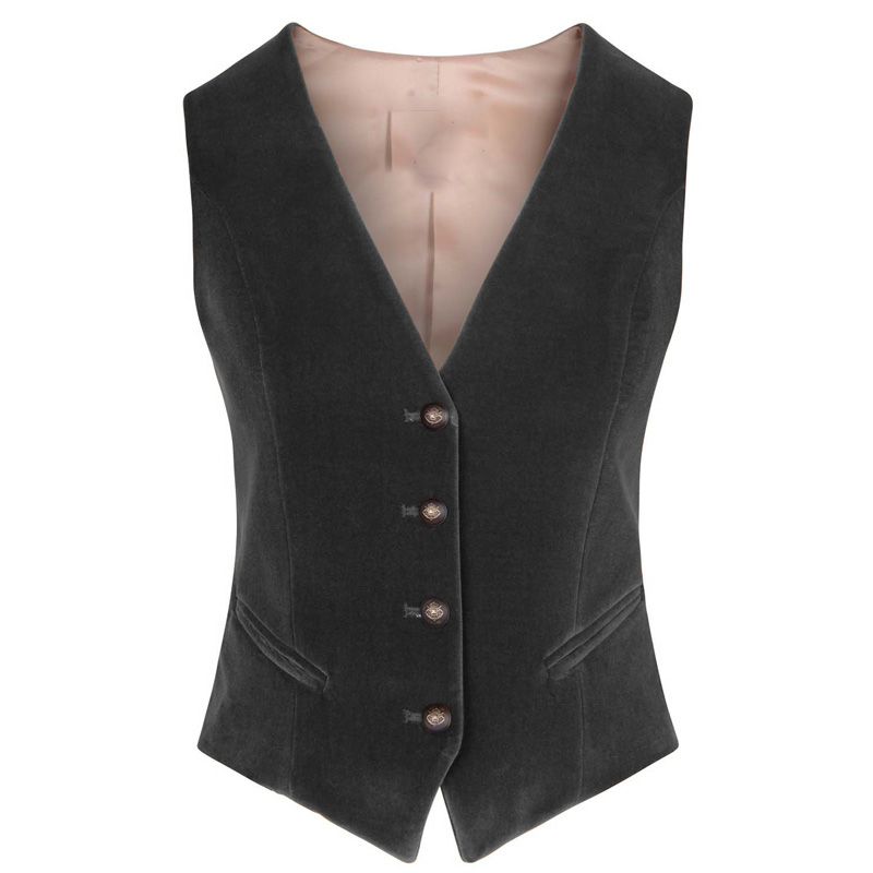 Colete feminino de veludo com  - Womens Blazer avaliação e preço