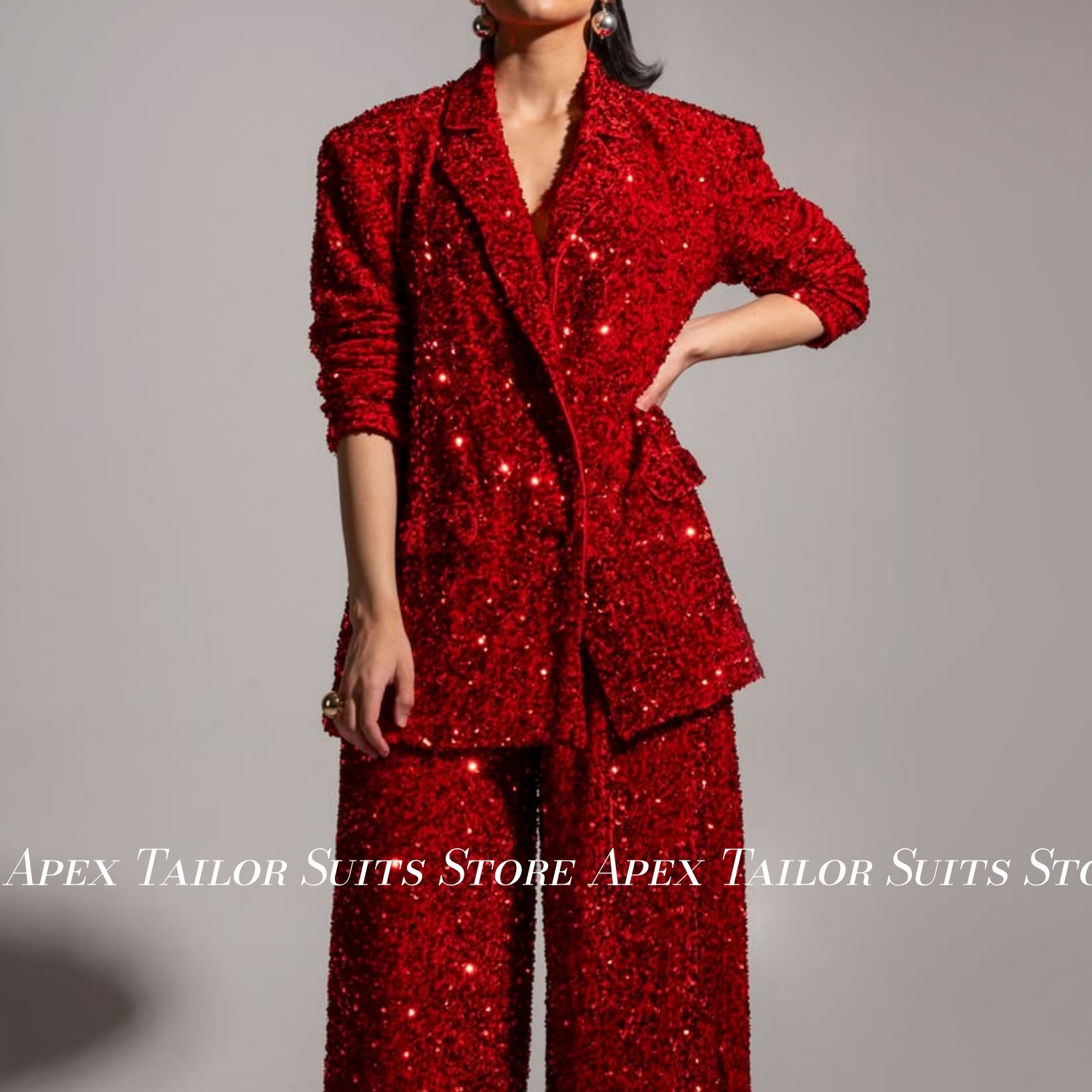 Conjunto de Blazer com Lantejo - Womens Blazer avaliação e preço